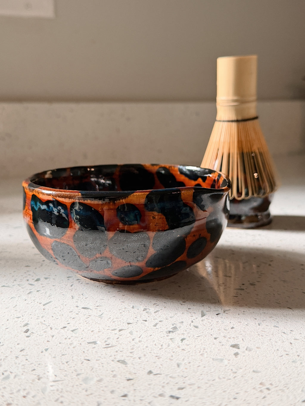 Tortise Matcha Bowl and Chasen Stand
