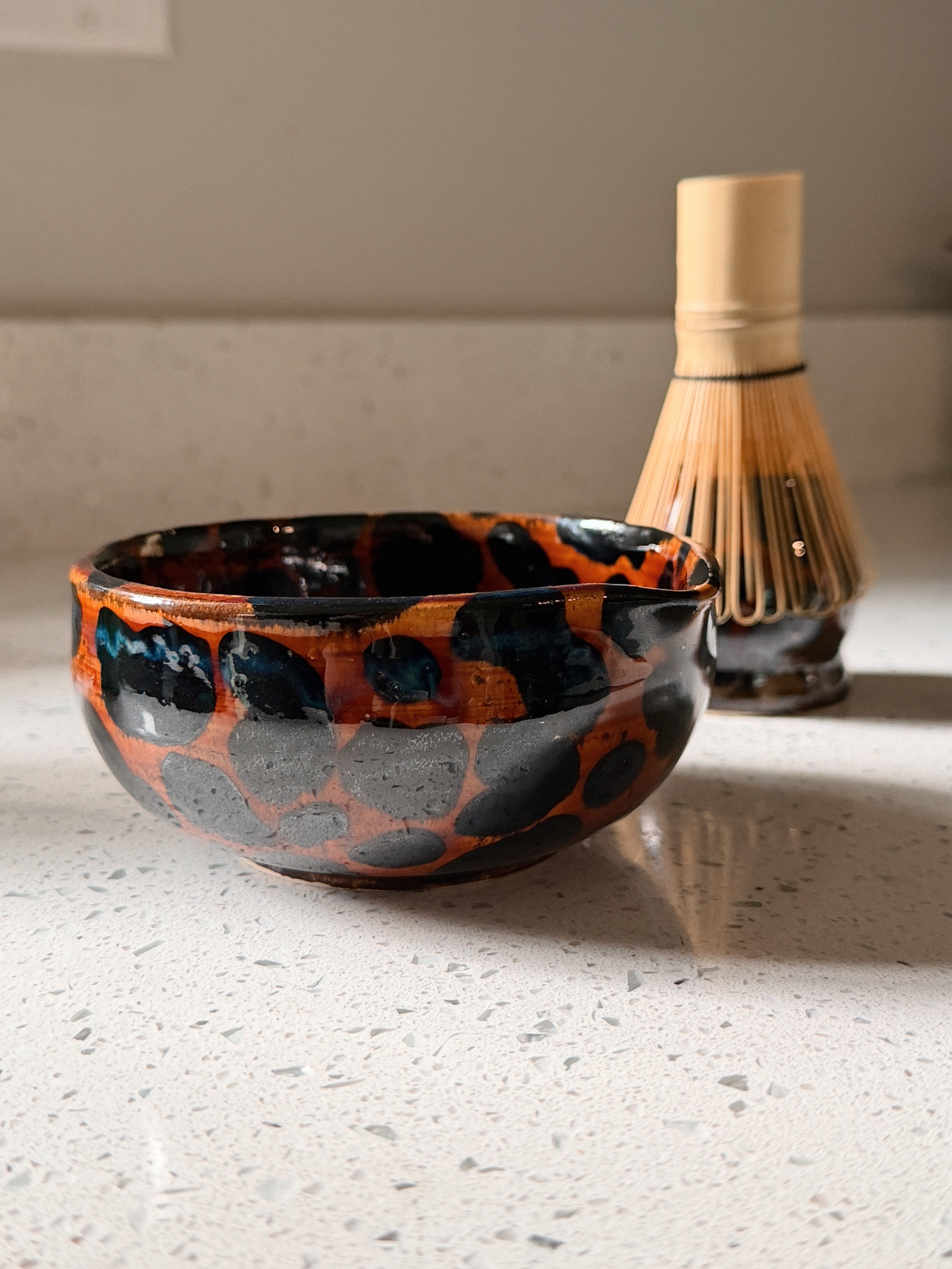 Tortise Matcha Bowl and Chasen Stand