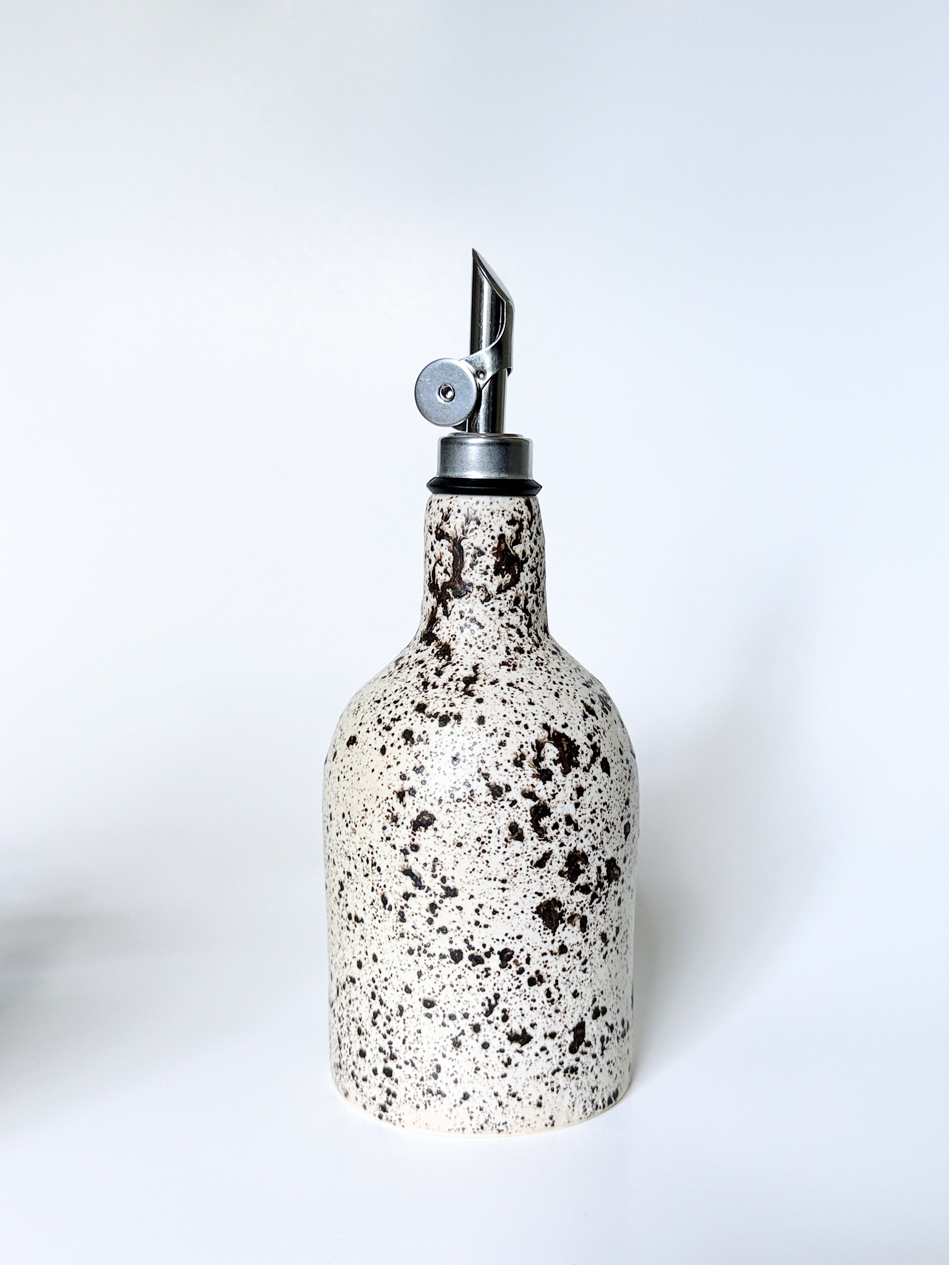 Olive Oil Cruet- Brown Speckle
