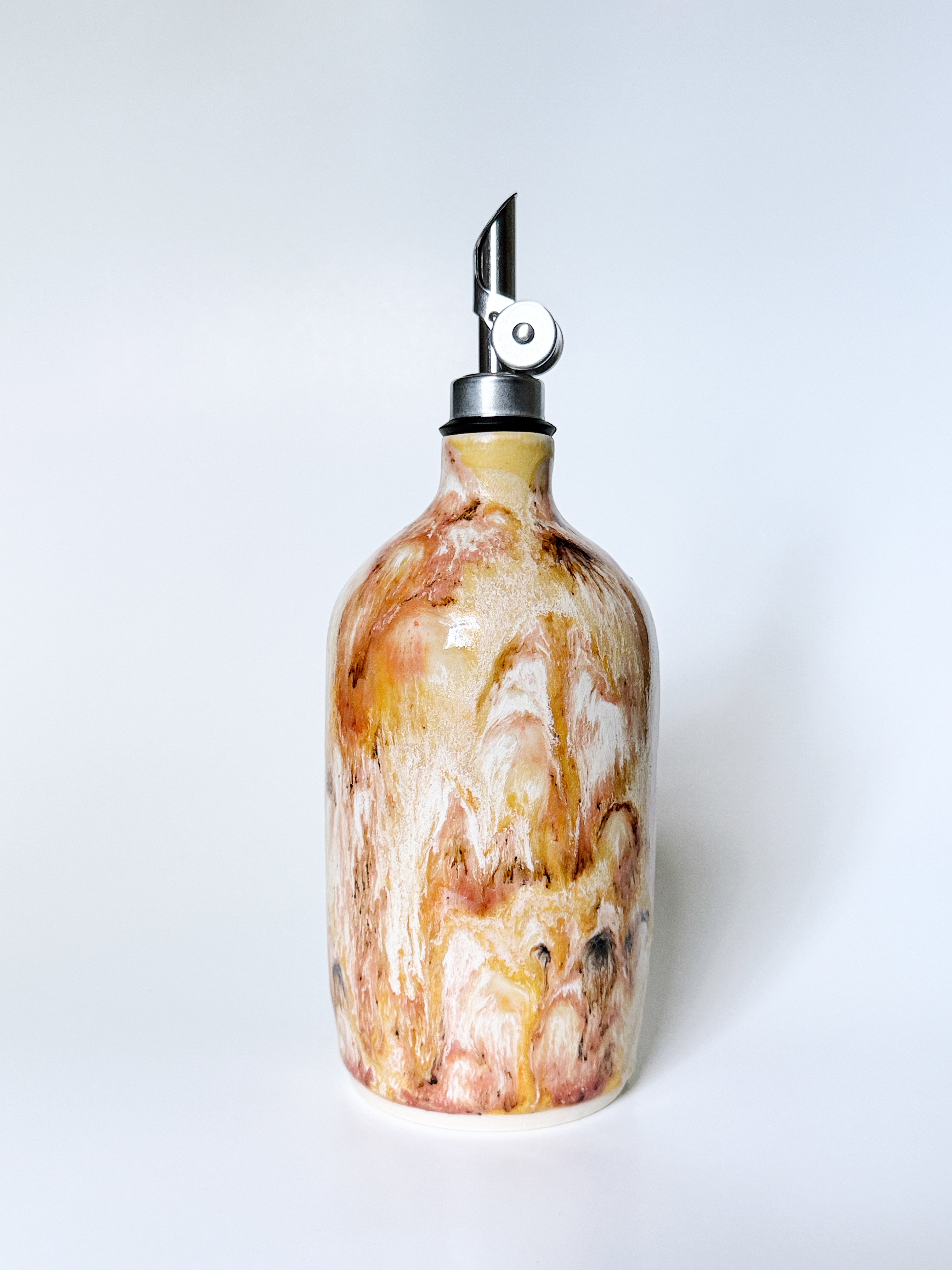 Olive Oil Cruet- Pink and Yellow