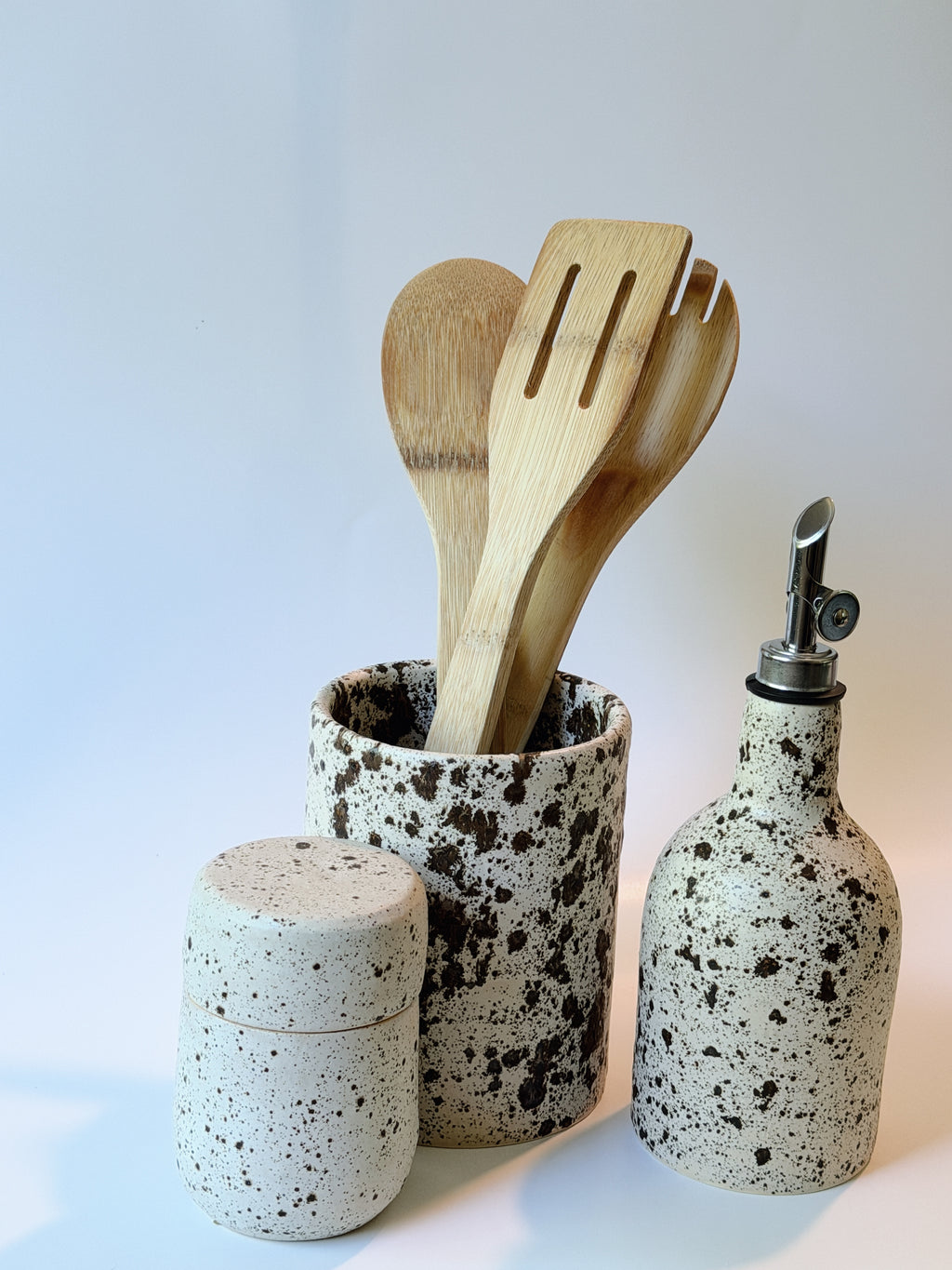 Brown Speckle Utensil Holder
