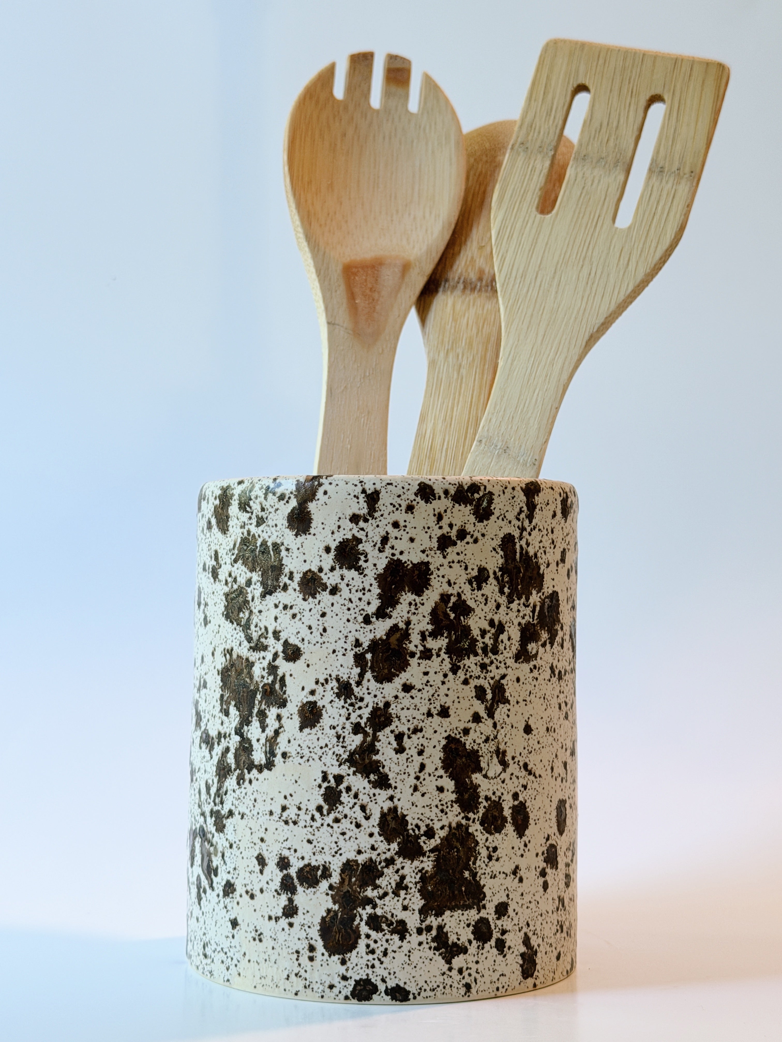 Brown Speckle Utensil Holder