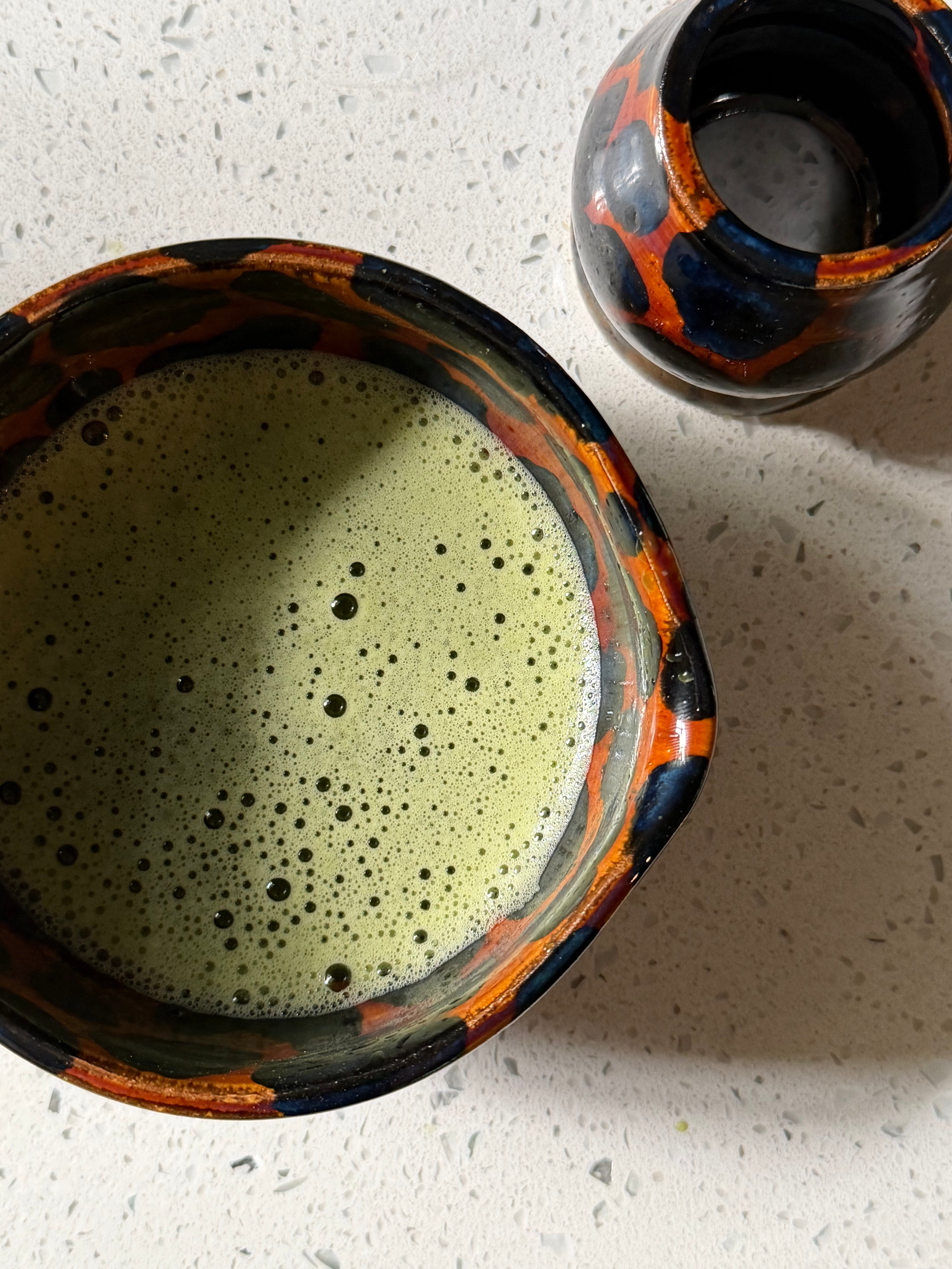 Tortise Matcha Bowl and Chasen Stand